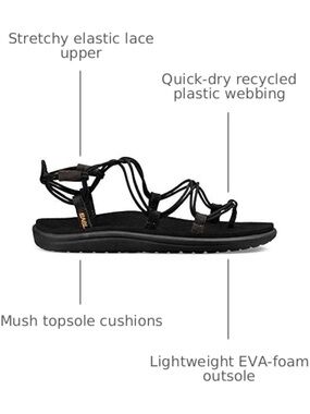 Teva Infinity Women's Black Elastic Sandal